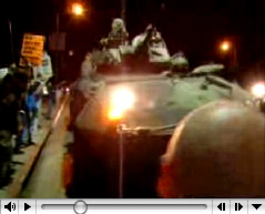 tank at L.A. antiwar protest